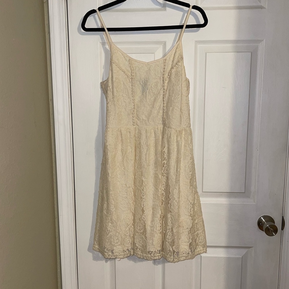 ‘It’s Pink!’ Cream Lace Dress